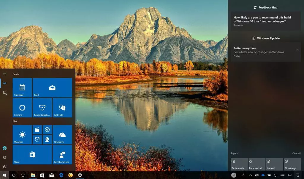 Выпущена финальная версия Windows 10 Fall Creators Update