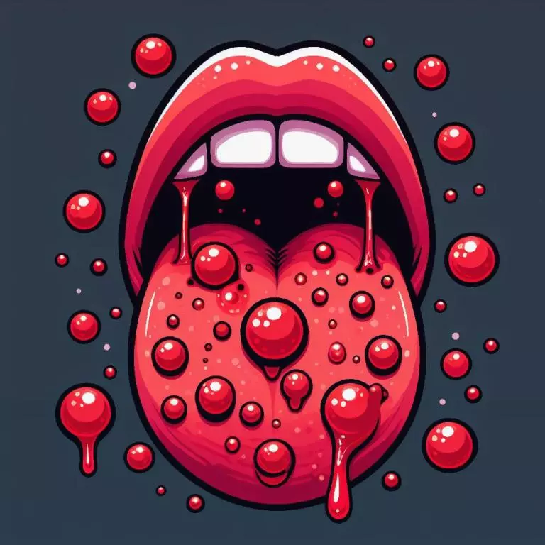 Пузырьки с кровью под языком