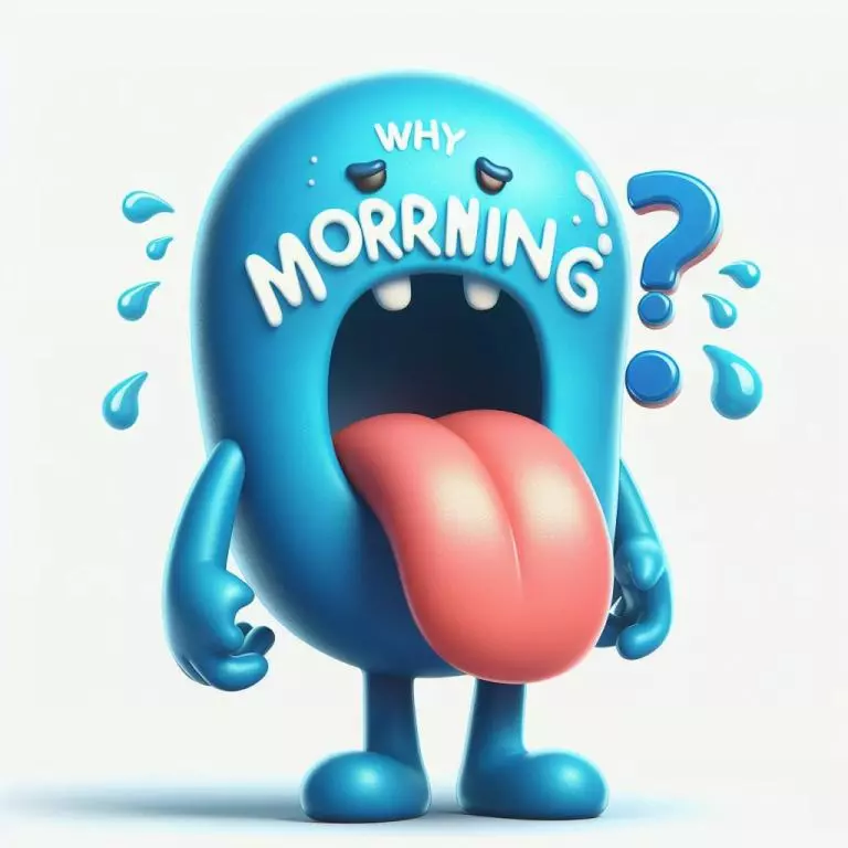 Почему утром синий язык