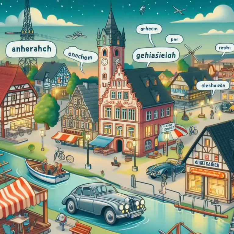 Предлоги места немецкого языка: Основные предлоги, указывающие на место: