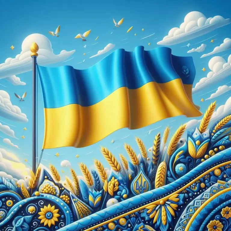 Украинский флаг на украинском языке: Флаг Украины