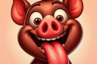 Свинья высовывает язык почему